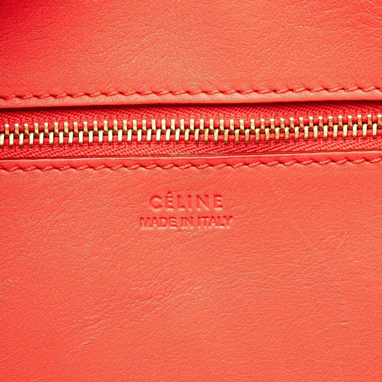 Thumbnail - Celine Shopper - Medium Smooth Calfskin Tie Knot Tote - Gr. unisize - in Orange - für Damen