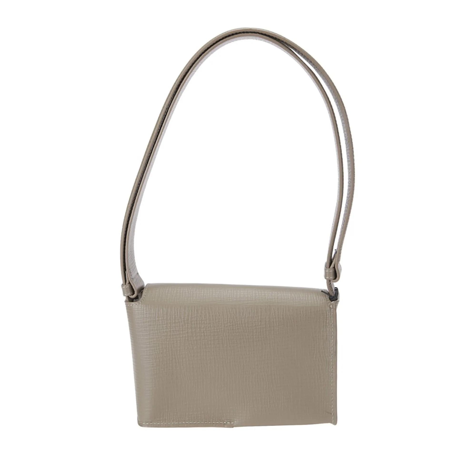 Studio Nicholson Leren schoudertas met bedrukt logo Beige Dames