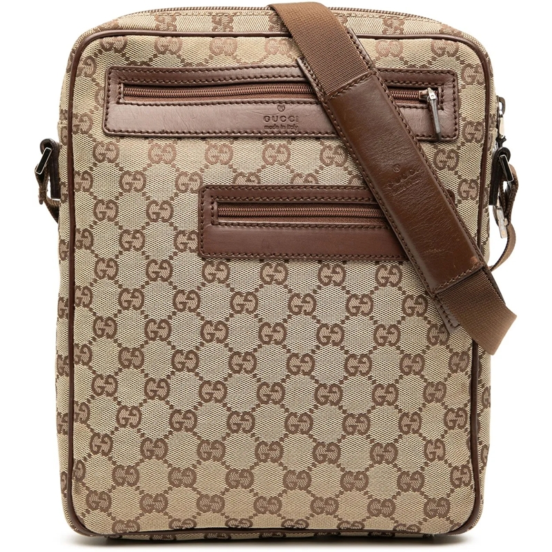 Gucci Schultertasche GG Canvas Crossbody braun