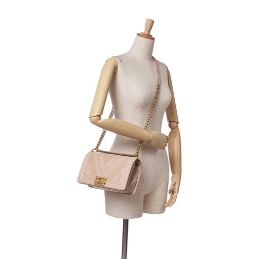 Chanel Sac à bandoulière 2016-2017 Medium Chevron Mixed Leathers Boy Flap braun (Image 9)