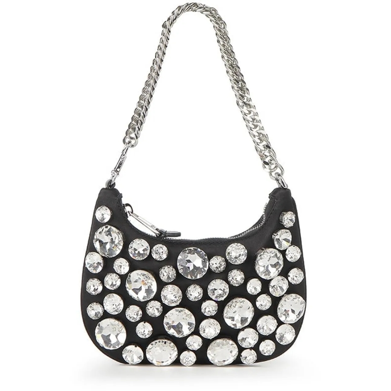 Moschino Tote Black Satin Shoulder Bag Black