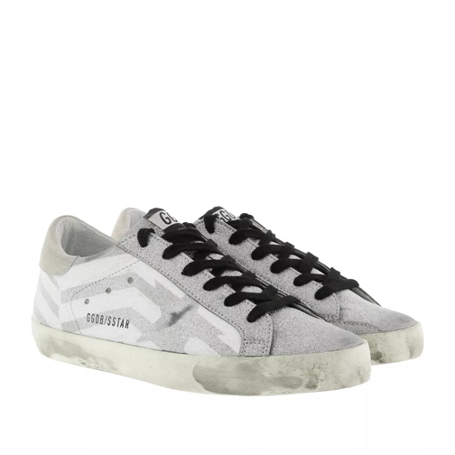 Golden Goose Superstar Glitter Flag Sneakers Leather White Low-Top Sneaker