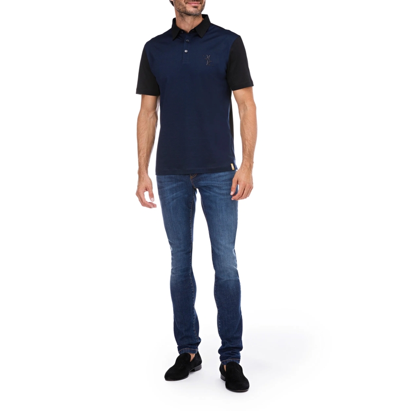 BILLIONAIRE Top Poloshirt Double B dunkel-blau(Image 2)