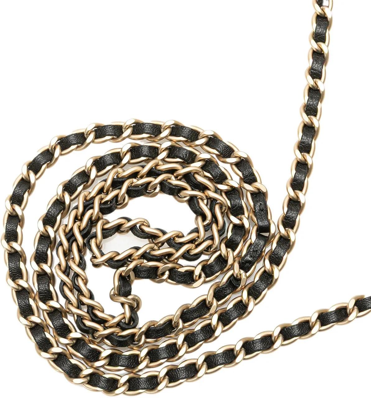 Thumbnail - Chanel Portemonnaie - 2012 Lambskin Camellia Embossed Wallet On Chain - Gr. unisize - in Schwarz - für Damen