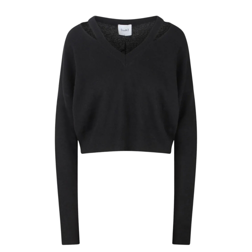 NUDE Pullover V-Neck Knit Black