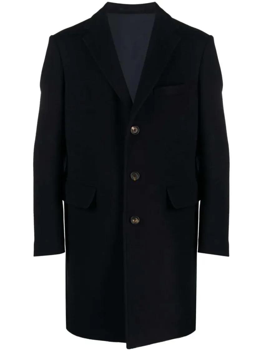 Thumbnail - Eleventy - Felted Single-Breasted Coat - Größe 52 - schwarz