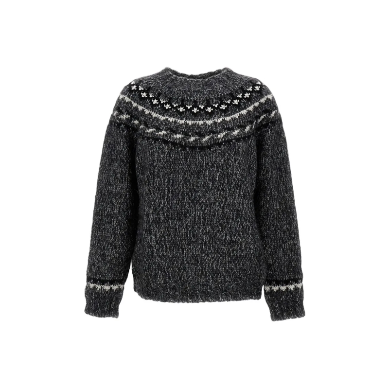 P.A.R.O.S.H. Trui Classic Knit Sweater With Round Neckline Grey