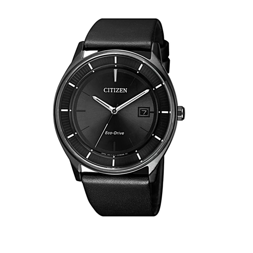 Citizen Leather Wristwatch Black  Multifunktionsuhr