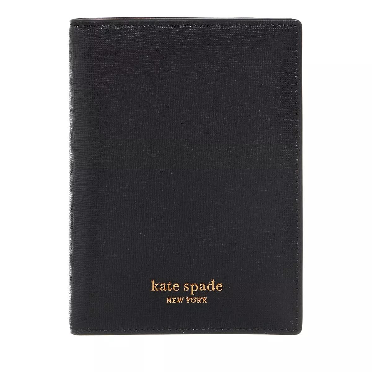 Kate Spade New York Morgan Saffiano Leather Passport Holder Black |  Reisepass-Etui