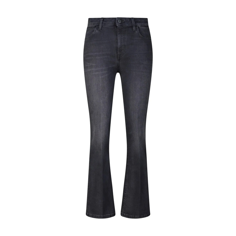 Pt Torino Freizeithose Cropped Flare-Jeans Kim Schwarz