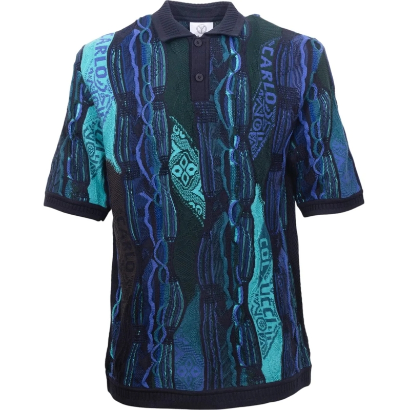 Carlo Colucci Polo Heren Polo blau