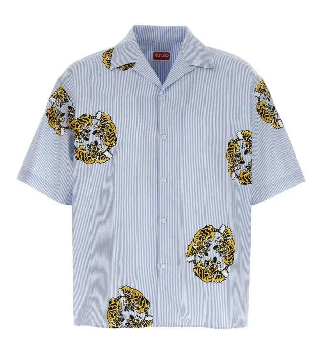 Thumbnail - Kenzo - Light Blue Verdy Hawaiian Shirt - Größe XS - blau