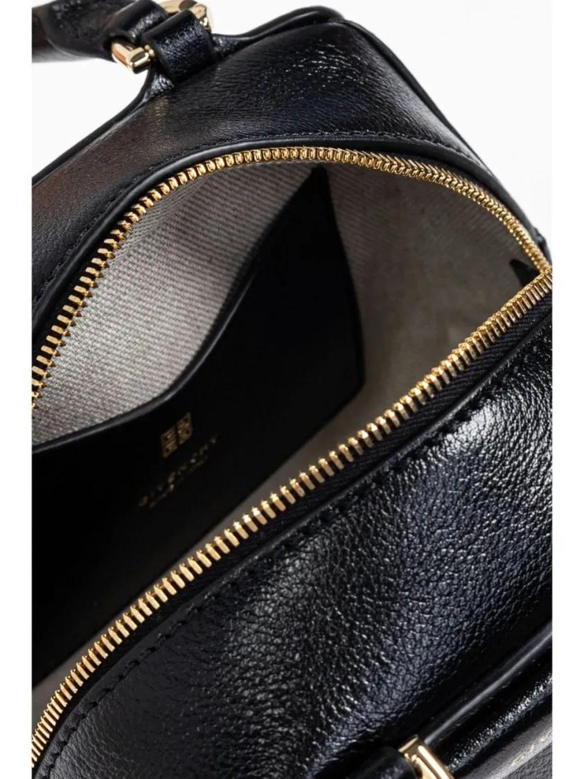 Thumbnail - Givenchy Crossbody Bags - Structured Grained Leather Handbag With Gold-Tone - Gr. unisize - in Schwarz - für Damen