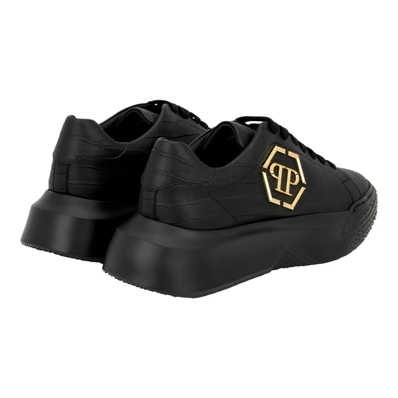 Philipp Plein Low-Top-Sneaker Läufer Godzilla Crocco Geprägt schwarz(Image 4)