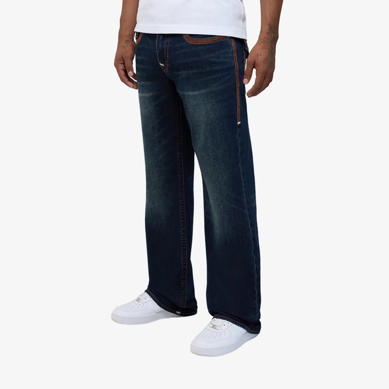 True Religion Jeans BILLY SUPER FLATLOCK FLP 34IN dunkel-blau(Image 3)