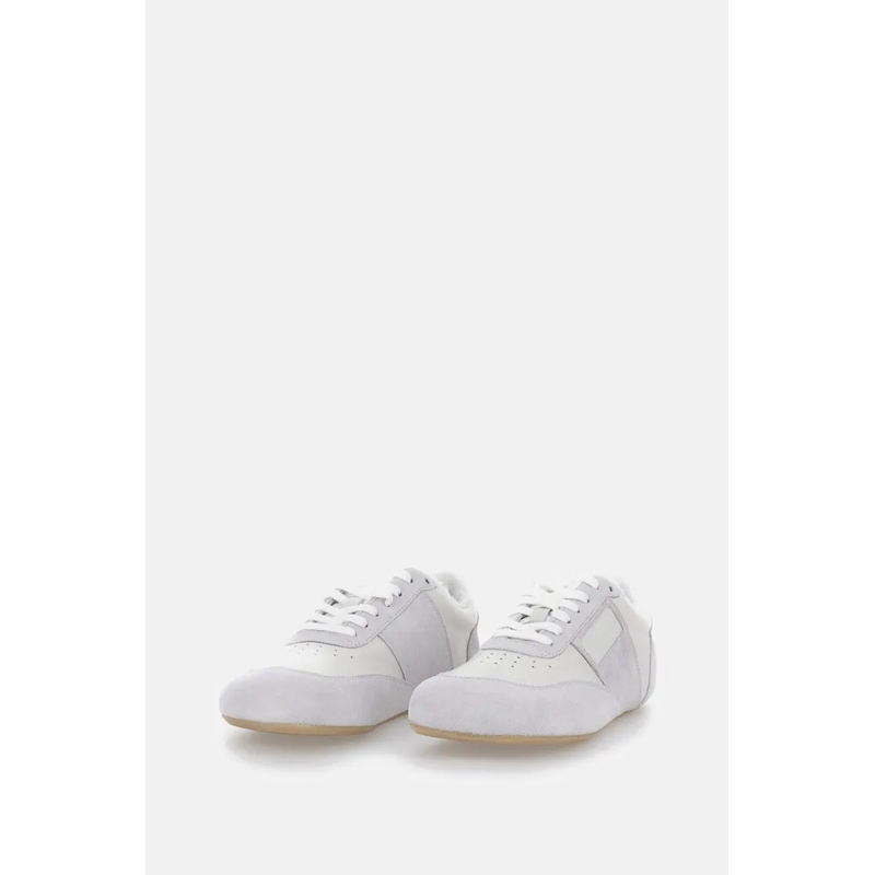 MM6 Maison Margiela Low-Top-Sneaker White Leather And Suede Sneakers White(Image 3)