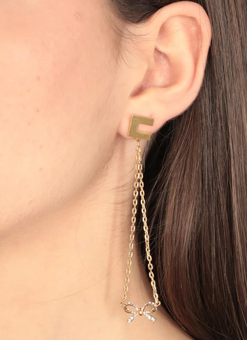 Thumbnail - Elisabetta Franchi Ohrringe - Earrings With Bow - Gr. unisize - in Gold - für Damen
