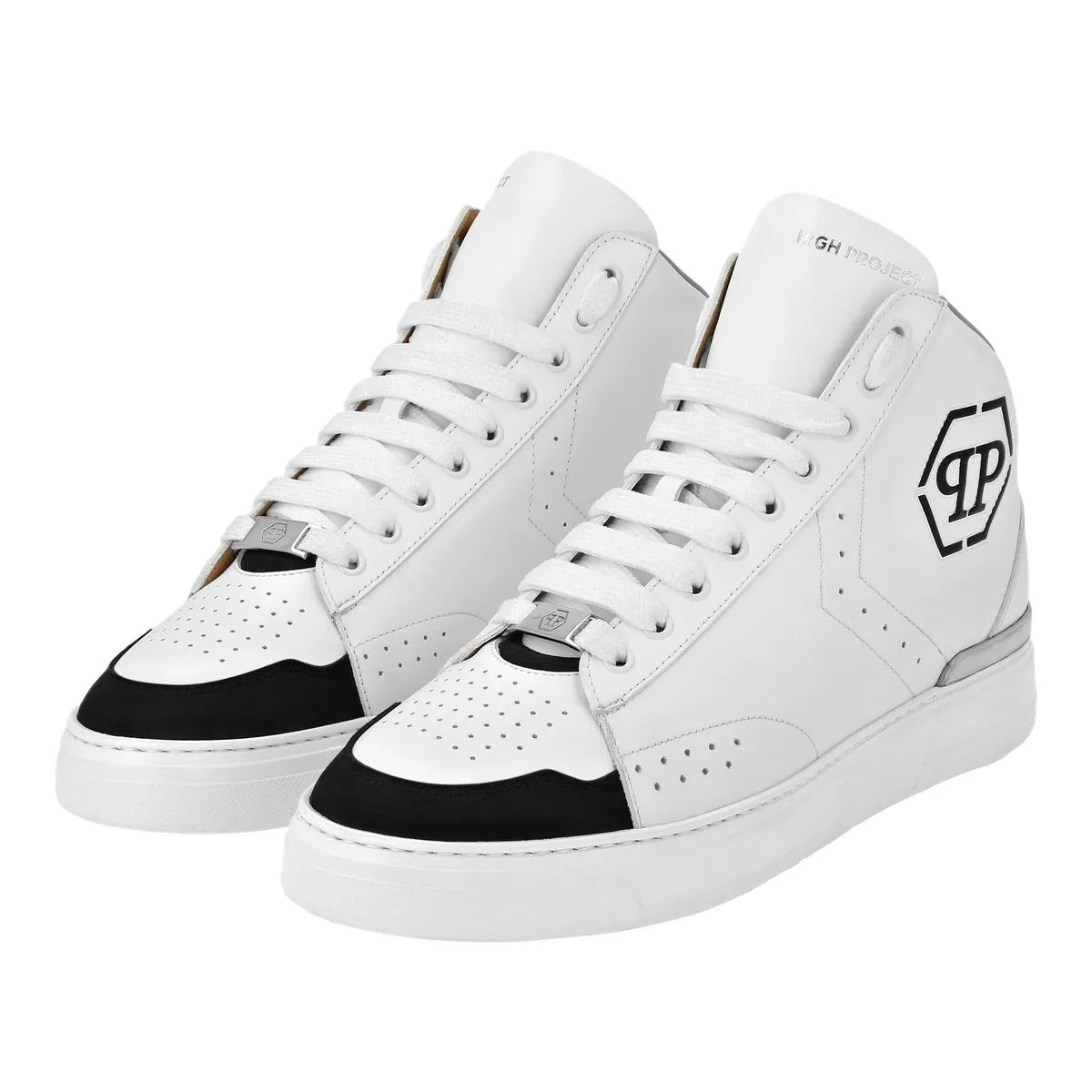 Philipp Plein Low-Top Sneaker - Mid-Top Turnschuhe Hexagon - Gr. 46 (EU) - in Schwarz - für Damen und Herren