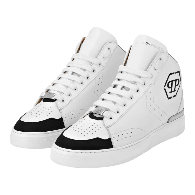 Philipp Plein Low-Top-Sneaker Mid-Top Turnschuhe Hexagon schwarz