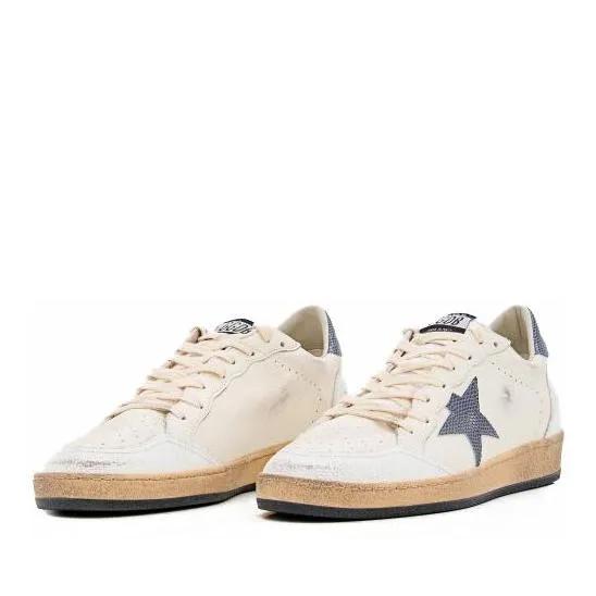 Golden Goose Low-Top Sneaker - Ballstar Nappa Upper Crack Toe And Spur Li Zard Pr - Gr. 39 (EU) - in Beige - für Damen