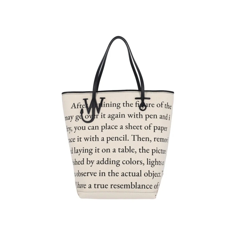 J.W.Anderson Fourre-tout Structured Tote Bag With Contrasting Black Trim Black