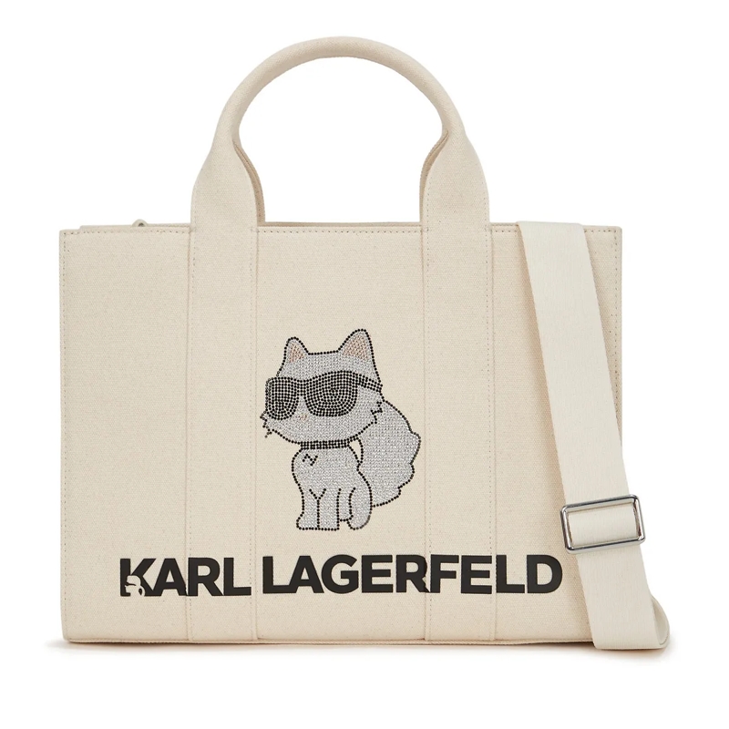 Karl Lagerfeld Shopper IKON Choupette mittelgroße Tote-Bag beige