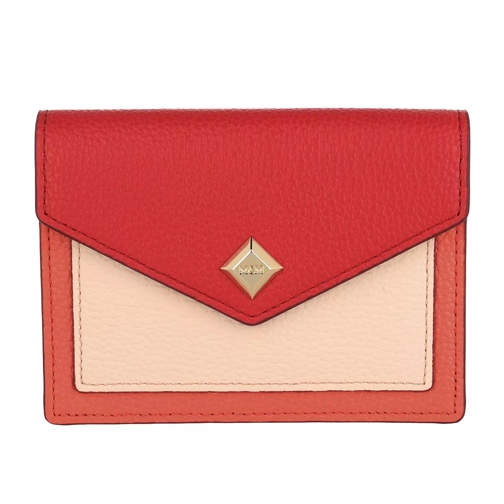 MCM Love Letter Mini Wallet Leather Red Flap Wallet