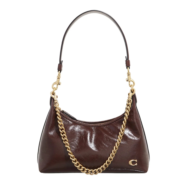 Coach Crossbody Bag Glazed Leather Juliet Shoulder Bag 25 Maple