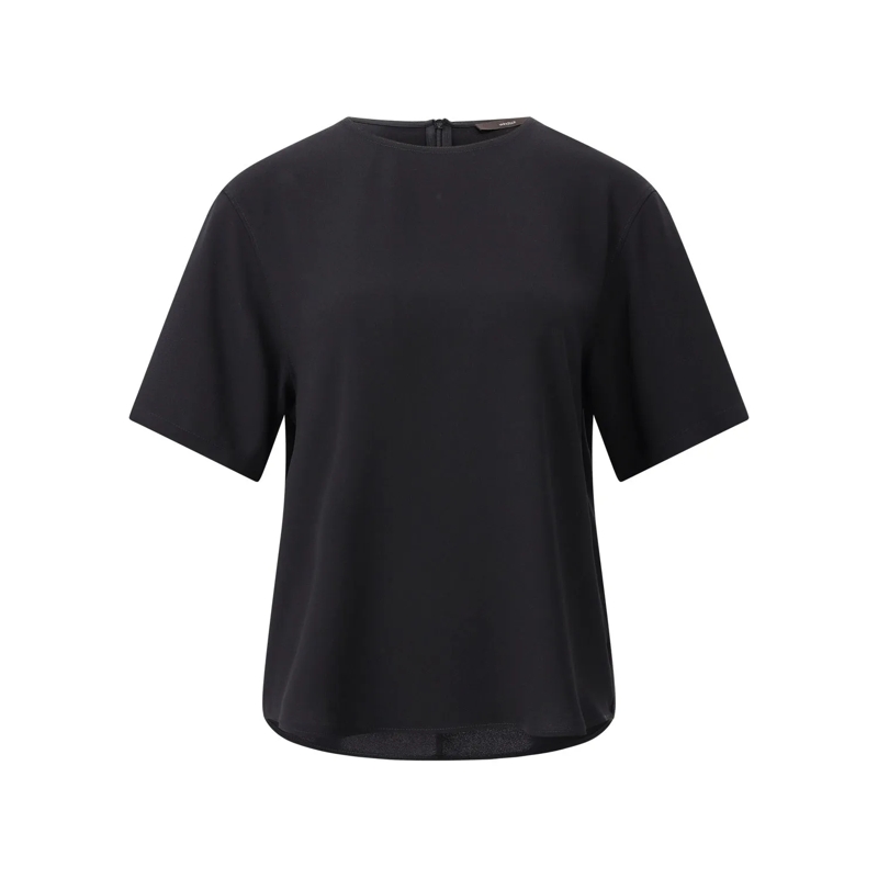 windsor. Bluse Blusenshirt aus Crêpe Schwarz