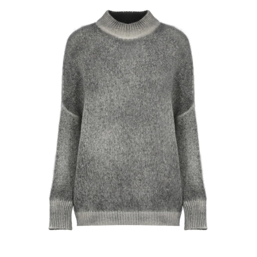 CALIBAN Cashmere And Silk Sweater Grey Pull à col roulé