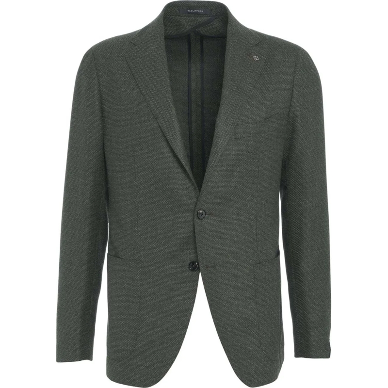 Tagliatore  Virgin wool single-breasted blazer grün