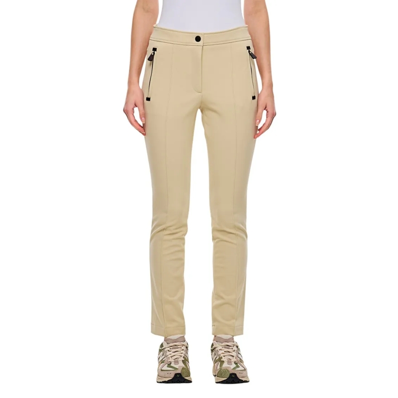Moncler  Slim Fit Trousers With Frontal Pleats Neutrals