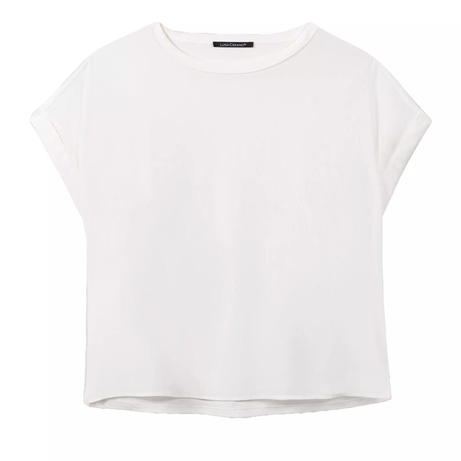 Luisa Cerano - Jersey-T-Shirt - Größe 36 - white