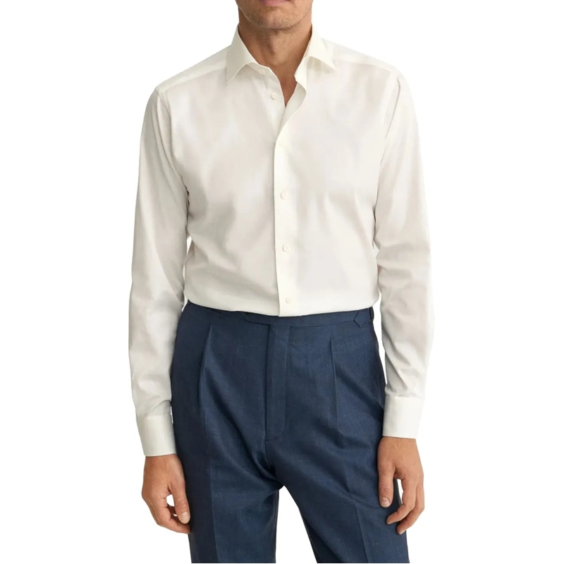 Eton  Eton Solid Signature Twill Shirt Lange Mouw Overhe weiß(Image 3)