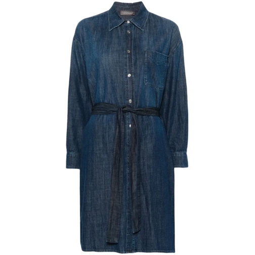 Lorena Antoniazzi Midi-Kleider Belted Denim Midi Dress Blue