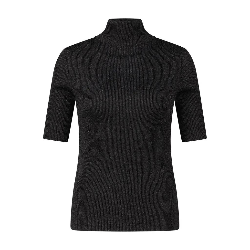 Missoni - Figurbetontes Glitzer-Shirt - Größe 38 - schwarz