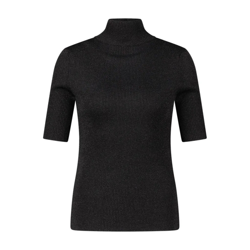 Missoni Figurbetontes Glitzer-Shirt Schwarz Trui met col