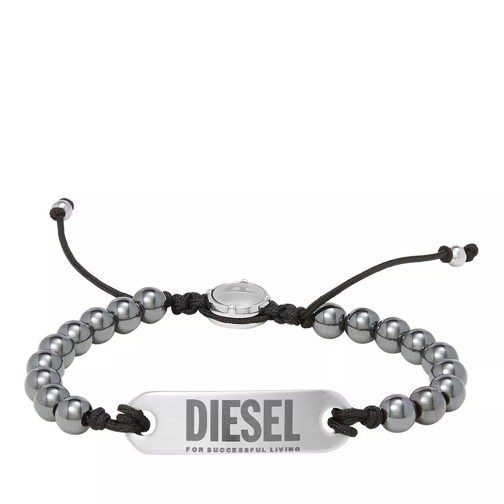 Diesel ID Agate Beaded Bracelet Gray Braccialetti