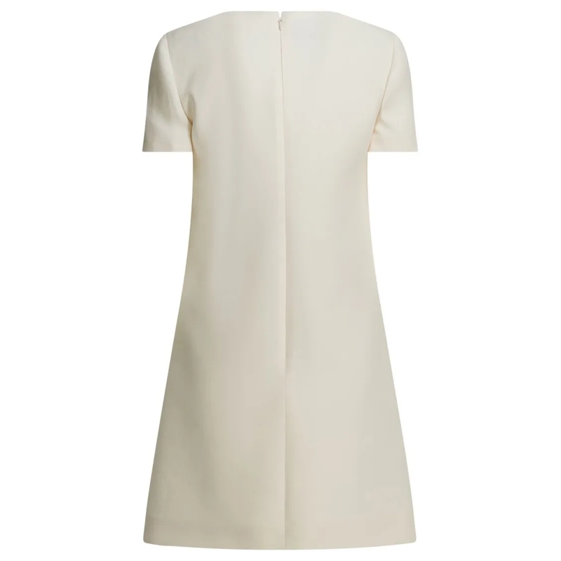 Valentino Garavani Mini-jurk A-Line Dress With V-Neckline Grey