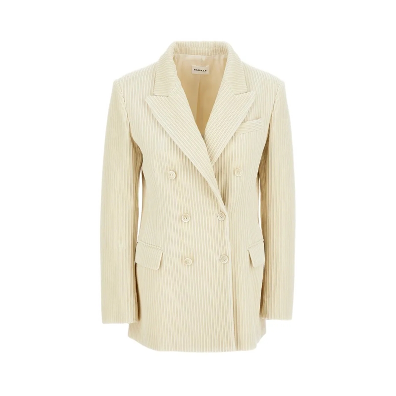 P.A.R.O.S.H. Overgangsjas Structured White Jacket With Design White