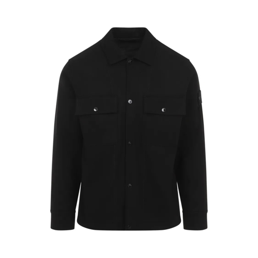 Stone Island Ghost Black Virgin Wool Overshirt Black Giacca di transizione