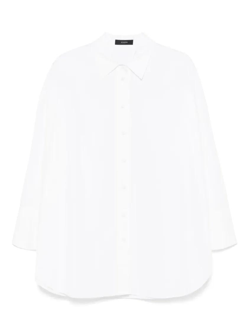 Thumbnail - Joseph - Box-Pleat White Shirt With Buttoned Cuffs - Größe 40 - weiß