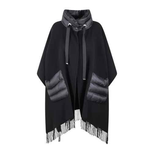 Herno Wool Resort Poncho Black 