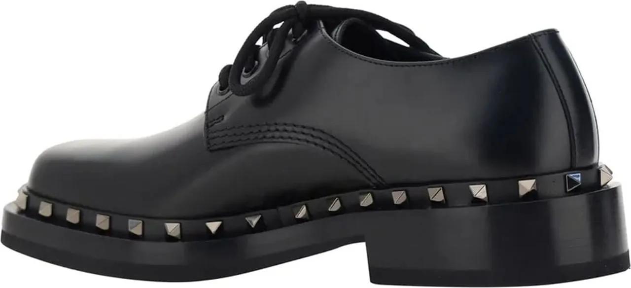 Thumbnail - Valentino Garavani Sandaletten mit Absatz - Stringata bassa nera con borchie - Gr. 42,5 (EU) - in Schwarz - für Damen