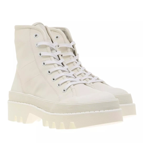 Proenza Schouler Ankle Boot Nappa Natur Lamb 001 White + Outsole White Lace up Boots