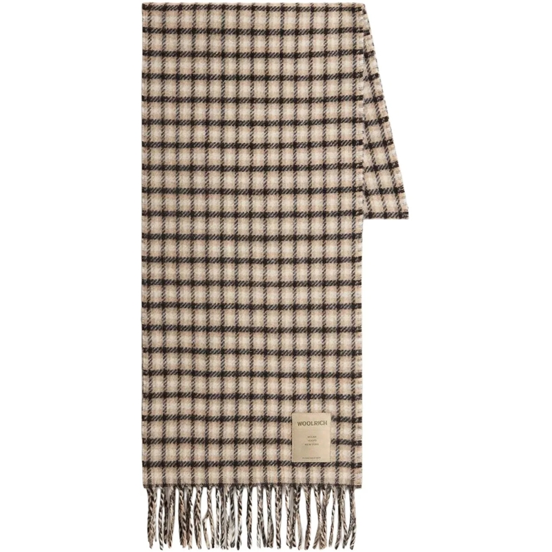 Woolrich Écharpe en laine Wool Check Scarf beige