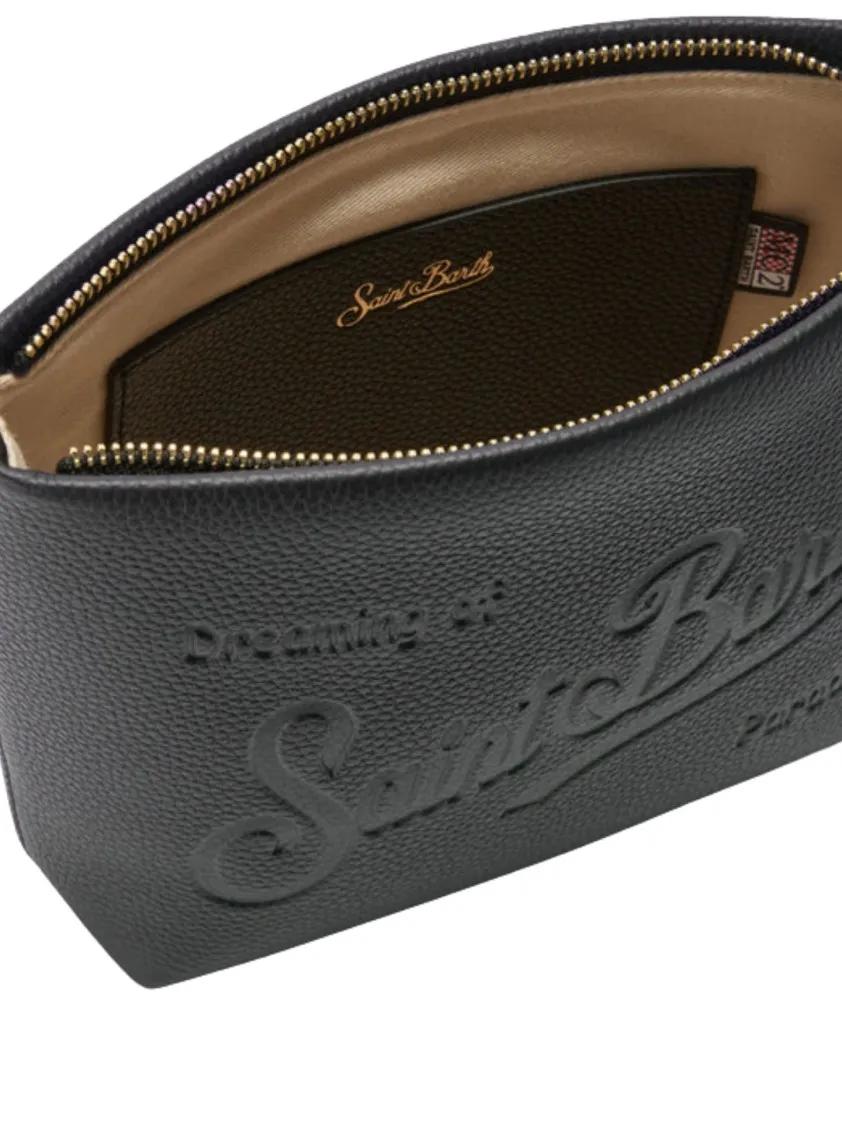 Thumbnail - Mc2 Saint Barth Hobo Bags - Structured Black Handbag With Embossed Design - Gr. unisize - in Schwarz - für Damen