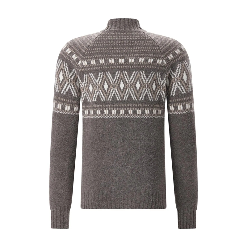 Gran Sasso Pull à col roulé Pullover aus Schurwolle-Mix braun(Image 5)