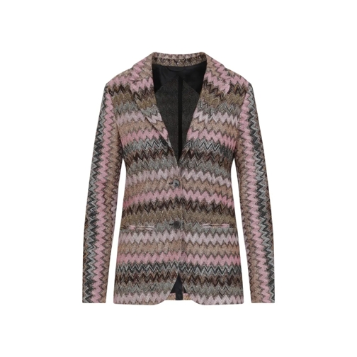 Missoni Blazer Pink Viscose Blazer Multicolor