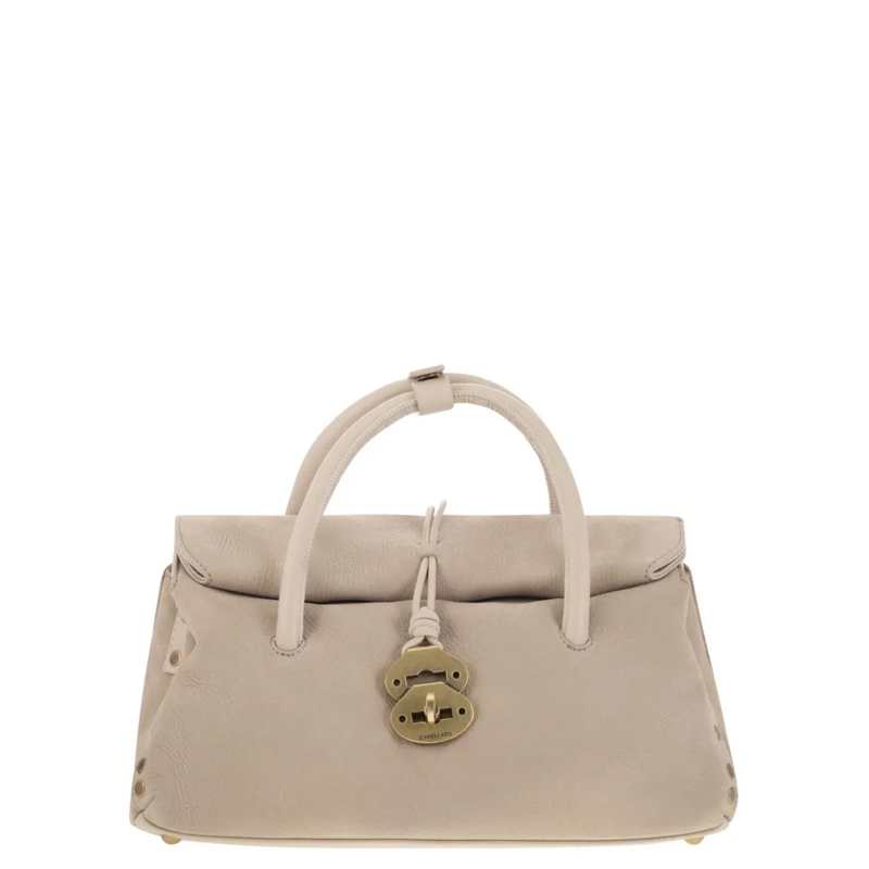 Zanellato Schoudertas Dotta Jones - Supersoft Nubuck Bag Neutrals